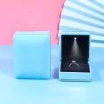 LED Ring Box Manufacturer - Custom Gold Edge Light Necklace Display