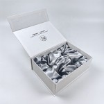 Gift Packaging Box Manufacturer - Custom White Paper Silver Emboss Logo