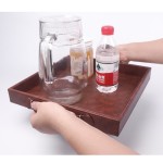 Serving Tray Manufacturer - Custom Single Tier PU Leather with Handle