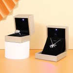 LED Ring Box Manufacturer - Light-Up Velvet PU Leather Wedding