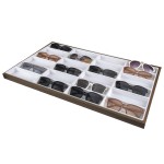 Glasses Organizer Manufacturer - 7-24 Slots Wooden Sunglasses Tray