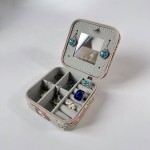 Travel Jewelry Case Manufacturer - Custom Logo Zipper Square Leather