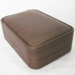 Ring Box Manufacturer - High Quality Brown Leather Velvet Lining