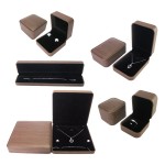 Ring Box Manufacturer - High Quality Brown Leather Velvet Lining