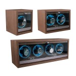 Watch Winder Manufacturer - Silent Walnut Wooden Self-Winding Glass