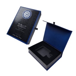 Gift Box Manufacturer - Custom 50-100ML Black Paper Magnetic Book