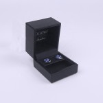 Ring Box Manufacturer - Earring Gift Black Premium Leather
