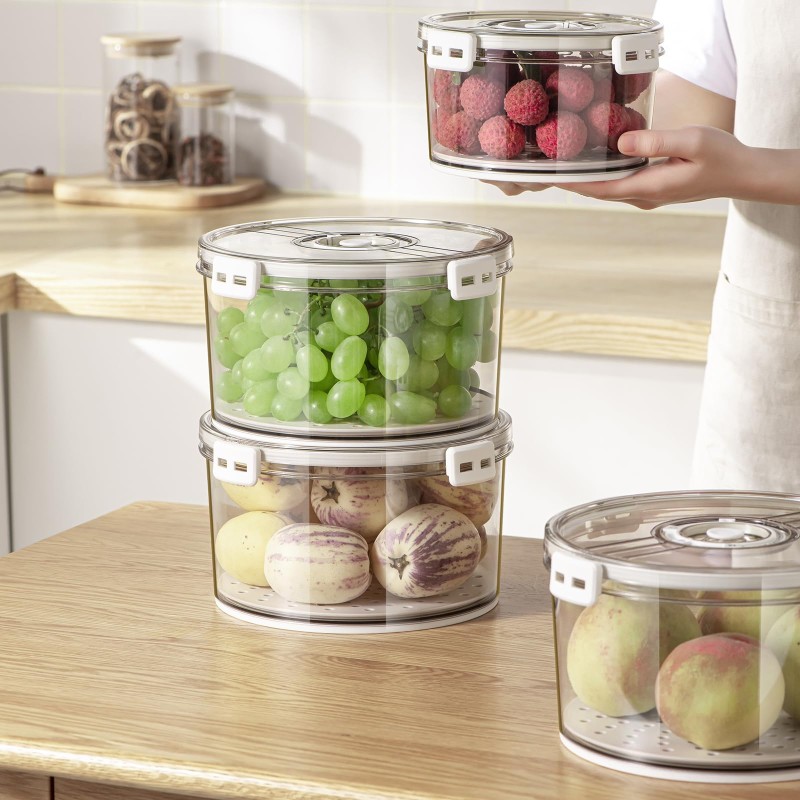 Fridge Organizer Set Manufacturer - Clear Fruit Vegetable Storage Bin
