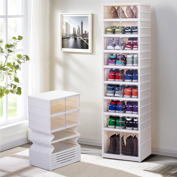 Shoe Storage Box Manufacturer - Easy Assembly Double Row 9 Layers