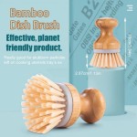 Dish Brush Manufacturer - Natural Sisal Bamboo Replaceable Head