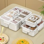 Serving Tray Manufacturer - Divided Portable Snack Fruit Compartment