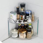 Corner Storage Rack Manufacturer - Fan Shape 2 Tier Triangular