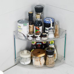 Corner Storage Rack Manufacturer - Fan Shape 2 Tier Triangular