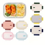 Airtight Lunch Box Manufacturer - Microwave Glass Bento 2-Grid