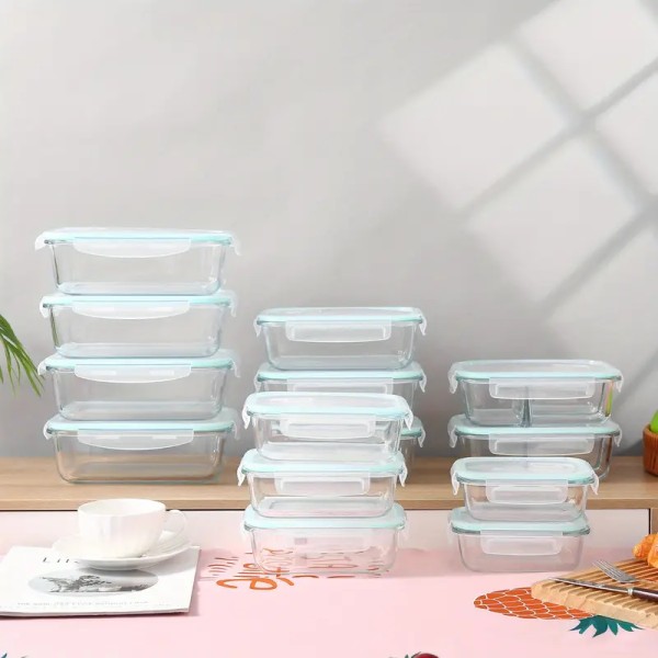 Glass Lunch Box Set Manufacturer - Light Weight Snap Locking Lids