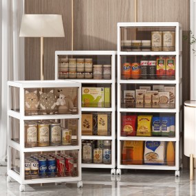 Storage Cabinet Manufacturer - Multi Layer Transparent Tea Color