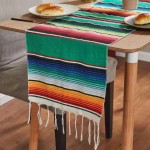 Mexican Table Runner Manufacturer - Clear Printing Tassel Design