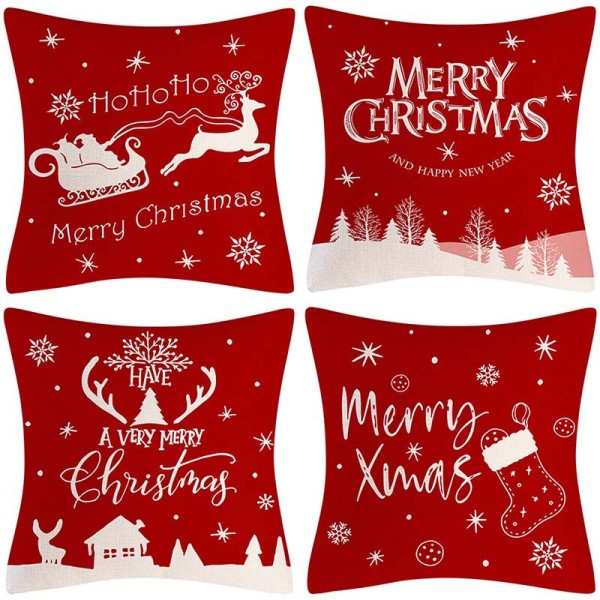 Christmas Cushion Cover Factory - Buffalo Plaid Antlers Design