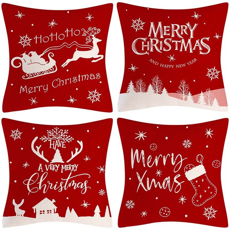 Christmas Cushion Cover Factory - Buffalo Plaid Antlers Design
