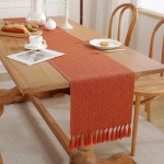 Table Runner Factory - Modern Tassel Cotton Linen Tablecloth