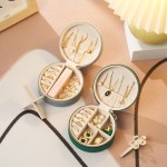 Jewelry Box Factory - Round PU Leather Portable Mini