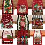Christmas Table Runner Manufacturer - Linen Printed Gnome Decoration