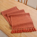 Table Runner Manufacturer - Burnt Orange Burlap Farmhouse Decor