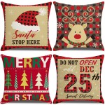 Christmas Cushion Cover Factory - Buffalo Plaid Antlers Design