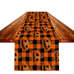 Halloween Table Runner Manufacturer - Linen Gnome Pattern Table Mat