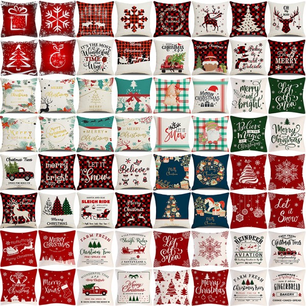 Christmas Pillowcase Factory - Snowflake Red Deer Linen Decor