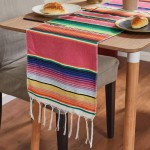 Mexican Table Runner Factory - Colorful Striped Serape Wedding