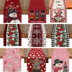 Christmas Table Runner Manufacturer - Linen Printed Gnome Decoration