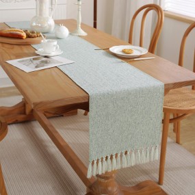 Table Runner Factory - Modern Tassel Cotton Linen Tablecloth