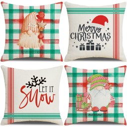 Christmas Pillow Cover Factory - Santa Tree Elk Snow Design