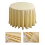Round Tablecloth Factory - White Elegant Waterproof Multi Size