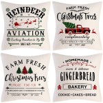 Christmas Pillow Cover Manufacturer - 4Pack Snowflake Stamping