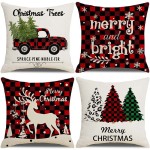 Christmas Pillow Cover Manufacturer - 4Pack Snowflake Stamping
