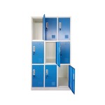 Steel Locker Manufacturer - 9 Door Gym School Staff Wardrobe