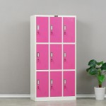 Steel Locker Manufacturer - 9 Door Gym School Staff Wardrobe