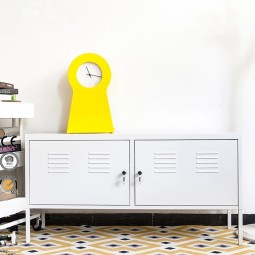 Storage Cabinet Manufacturer - Metal 2 Doors 4 Shelves Lockable