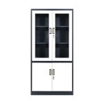 Glass Filing Cabinet Manufacturer - Steel Material with Lock