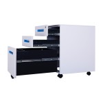 Steel Filing Cabinet Manufacturer - 3 Drawers Round Edge Mobile