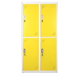 Metal Locker Manufacturer - 4 Door Gym School Workers Cabinet
