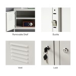 Storage Cabinet Manufacturer - Metal 2 Doors 4 Shelves Lockable