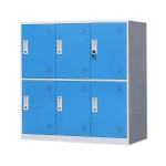 Mini Steel Locker Manufacturer - Customized Blue 6 Doors