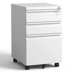 White File Cabinet Manufacturer - Cheap Steel Under Desk 3 Drawer