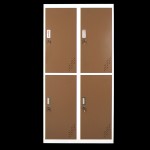 Metal Locker Manufacturer - 4 Door Gym School Workers Cabinet
