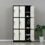 Steel Locker Manufacturer - 9 Door Gym School Staff Wardrobe