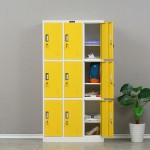 Steel Locker Manufacturer - 9 Door Gym School Staff Wardrobe