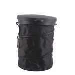 Car Trash Bin Manufacturer - Foldable Polyester Litter Can with Lid